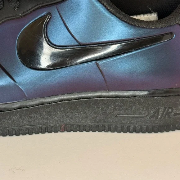 Nike Air Force 1 Low Black Iridescent Purple Chameleon Men’s 8 - Picture 4 of 8